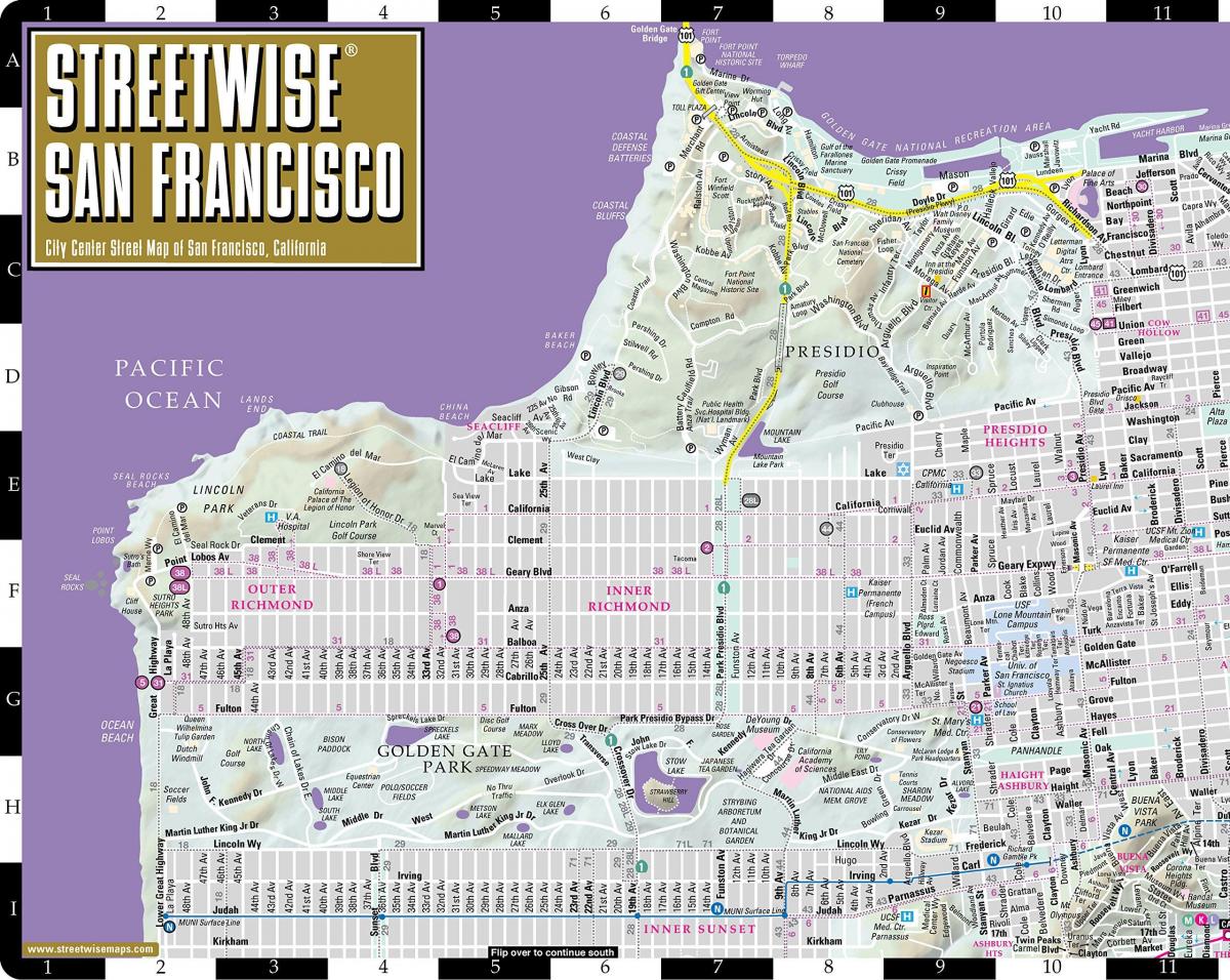 Mapa ulica San Francisco
