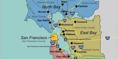 Karta Južni San Francisco 