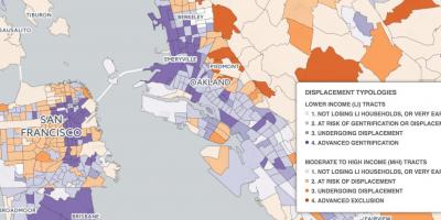 Karta San Francisco gentrifikacije