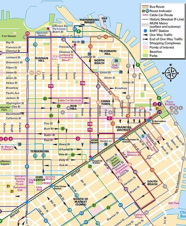 žičare San Francisco karti
