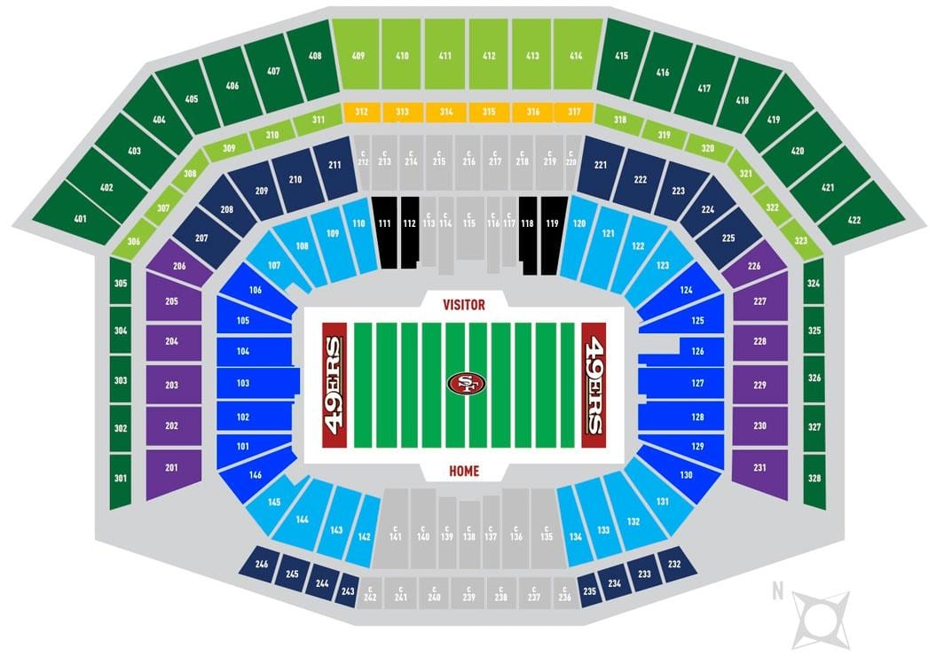 Karta 49ers i parking 