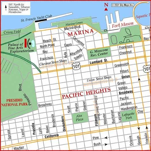 San Francisco je Marina karti