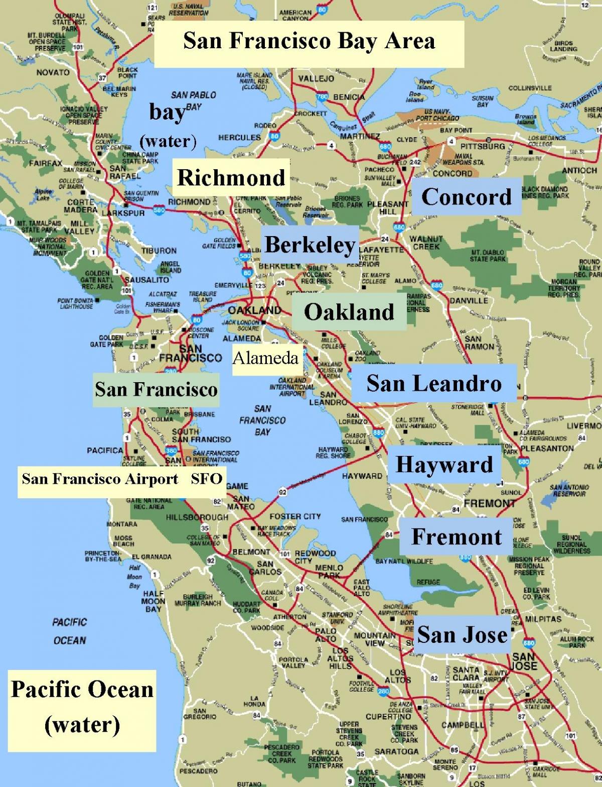 karta San Francisco, Kalifornija