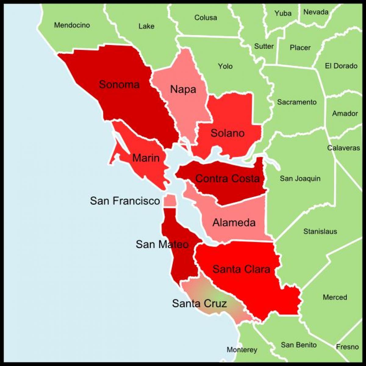 San Francisco karta županije