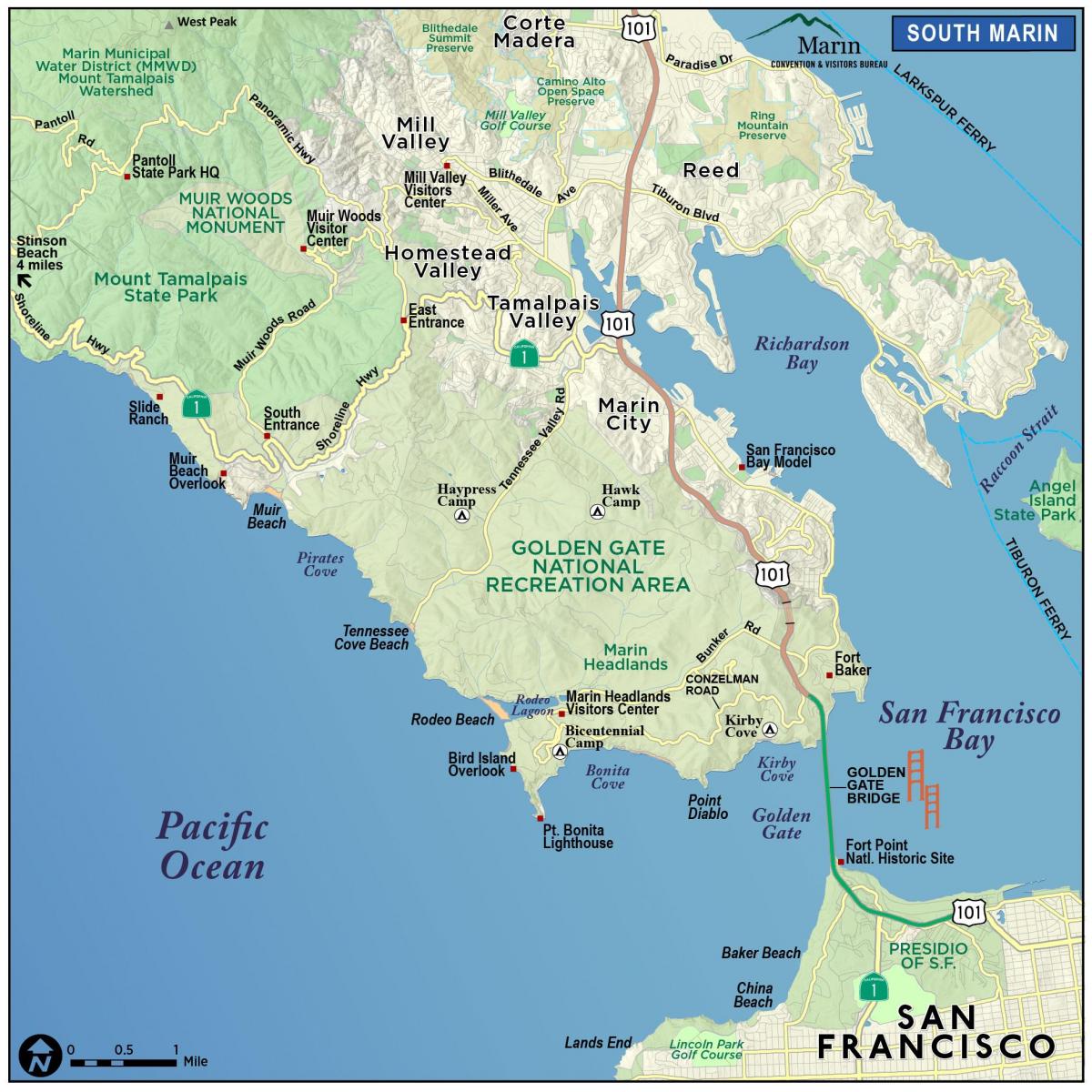 Karta redwoods San Francisco