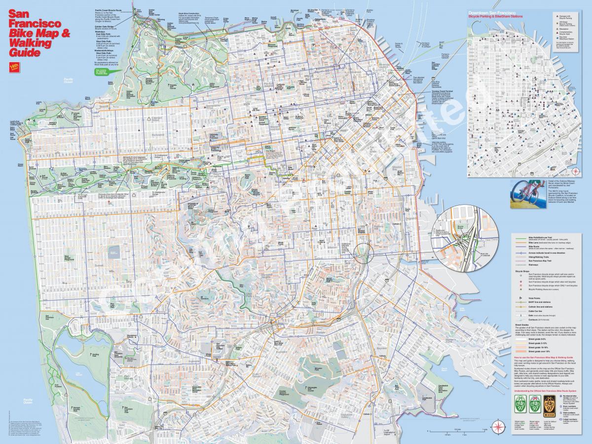 Karta San Francisco bicikala