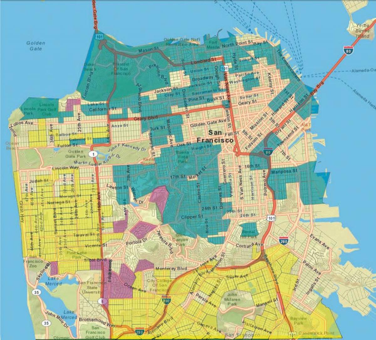Karta San Francisco GIS