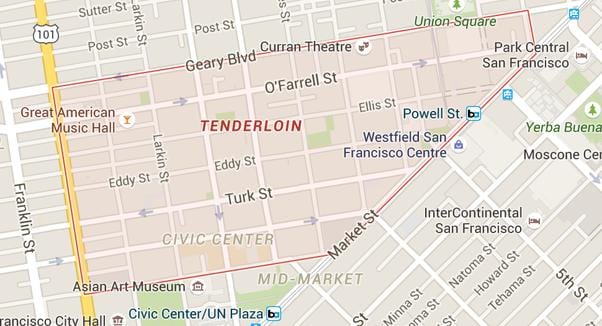 u San Francisco na karti