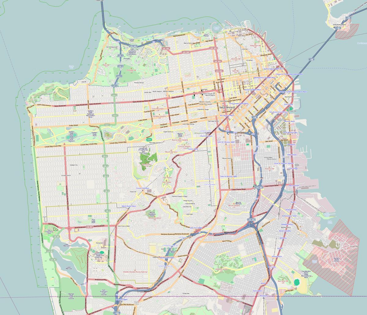 Karta San Francisco nacrt