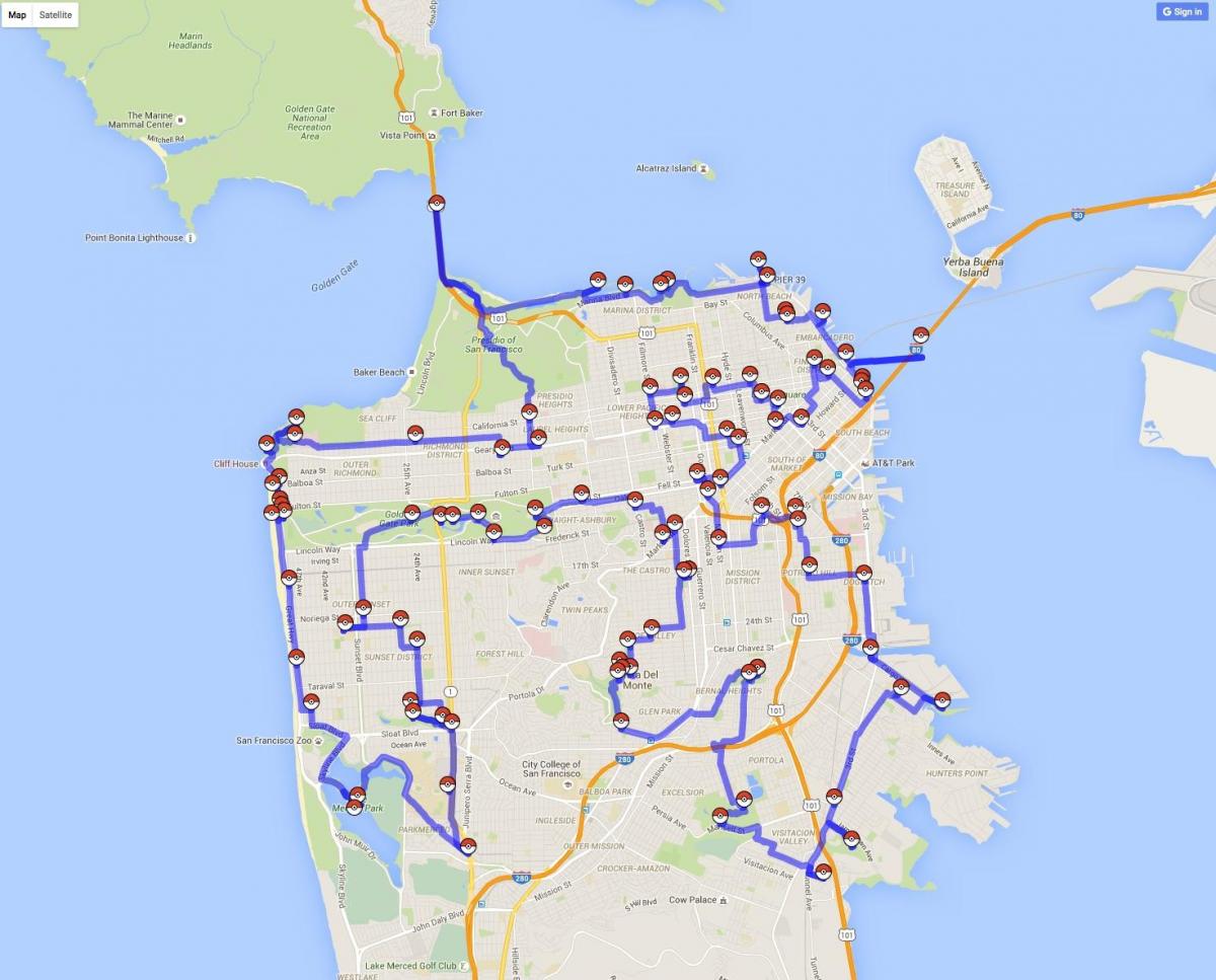 Karta San Francisco pokemon