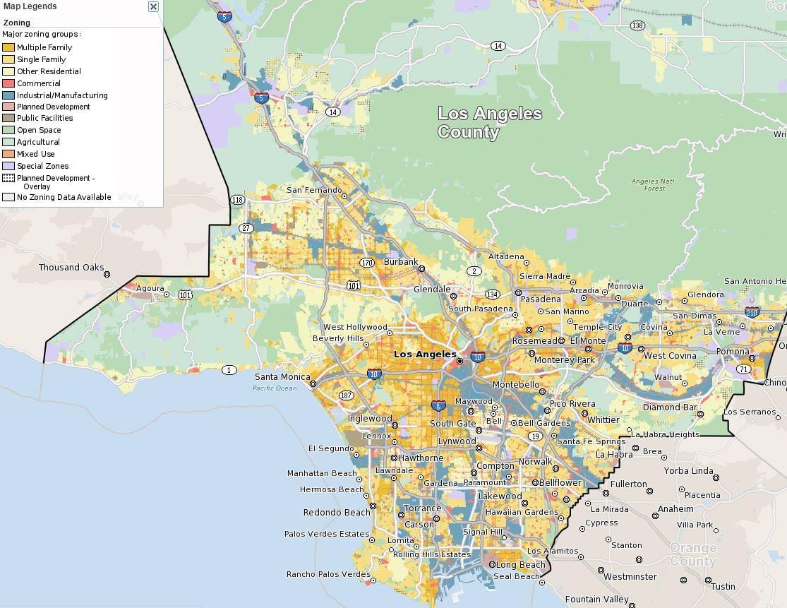 Karta San Francisco prostornog uređenja