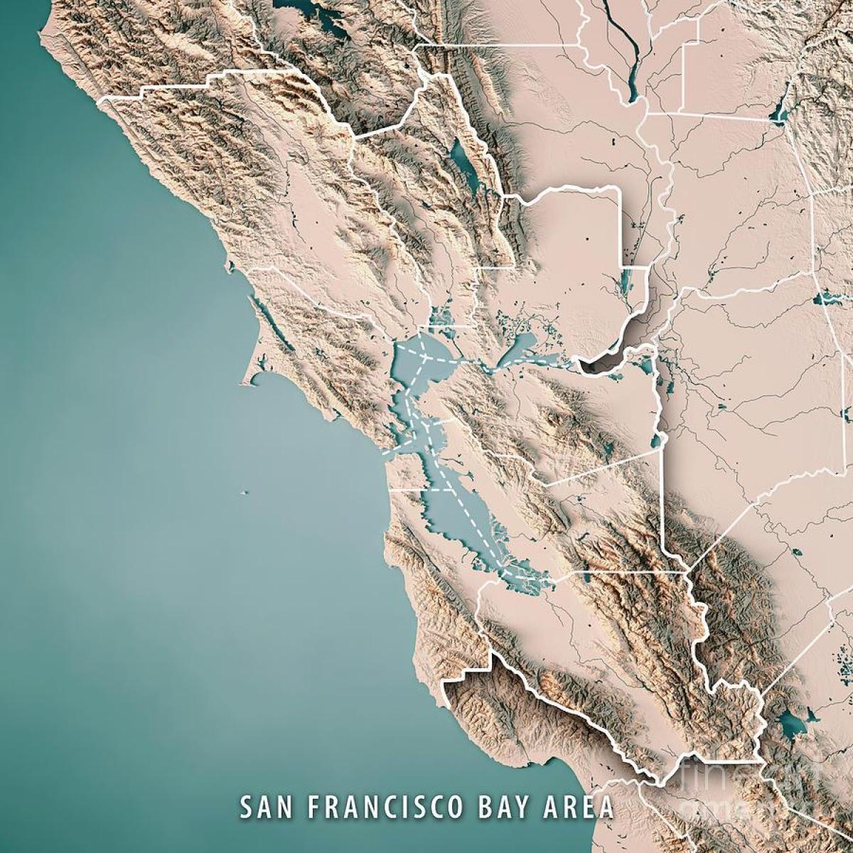 Karta San Francisco topografski 