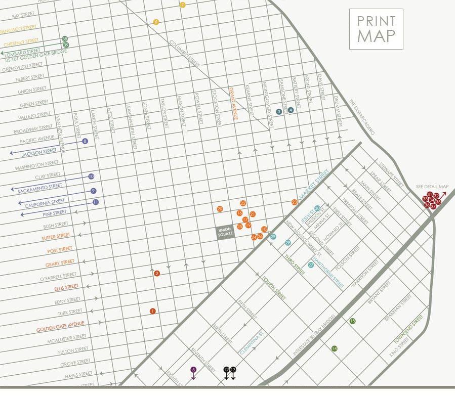 Karta San Francisco umjetničke galerije