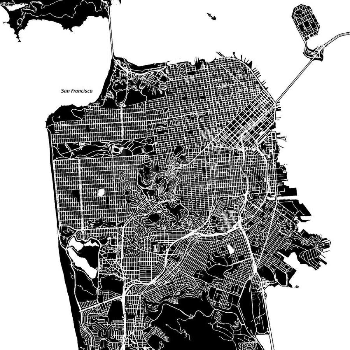 Karta San Francisco vektor