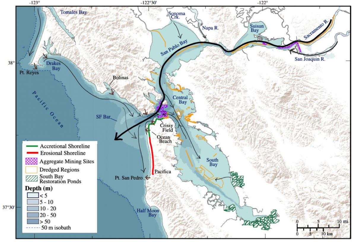 Karta San Francisco dubina zaljeva 