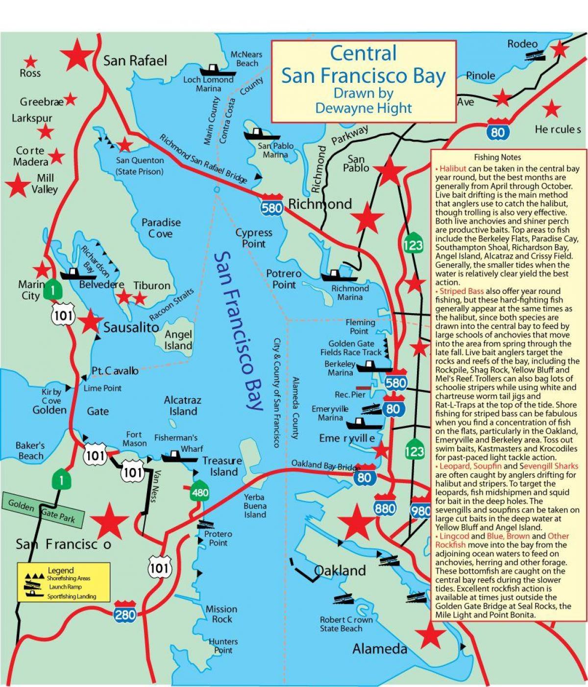 Karta San Francisco ribolov 