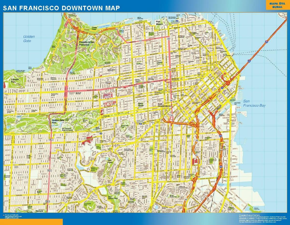 Karta San Francisco zid