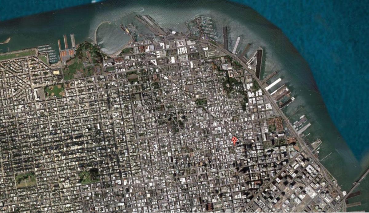 Karta satelitska San Francisco 