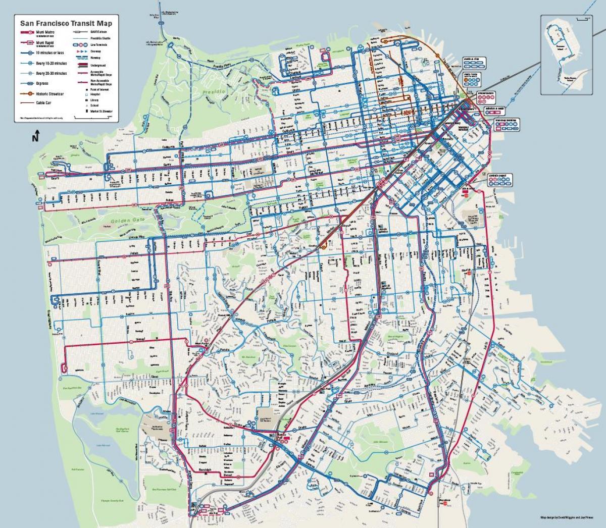 Sistemska sabirnica San Francisco na karti