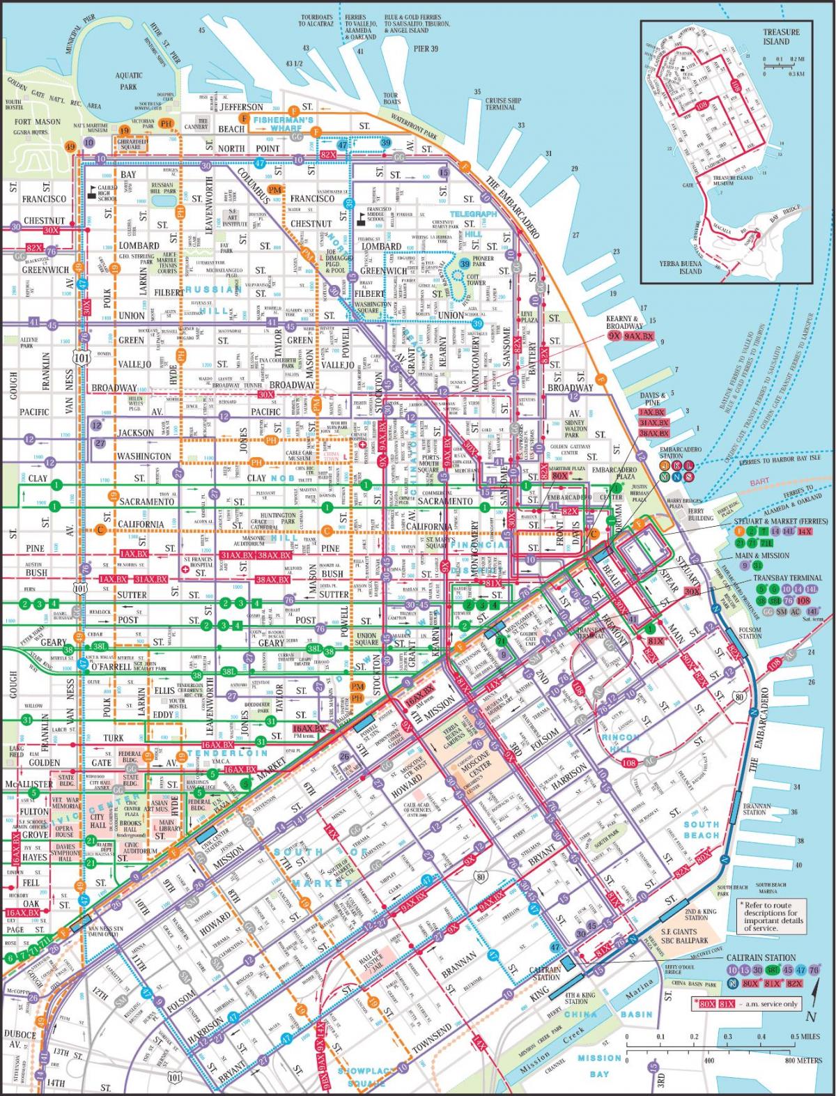 San Francisco javnog prijevoza karti