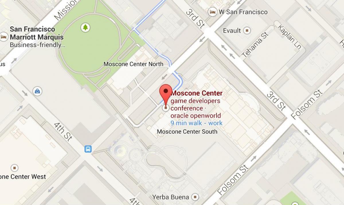 Karta konferencijski centar Moscone u San Francisco