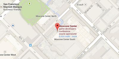 Karta konferencijski centar Moscone u San Francisco