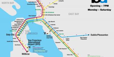Bart sustava San Francisco karti