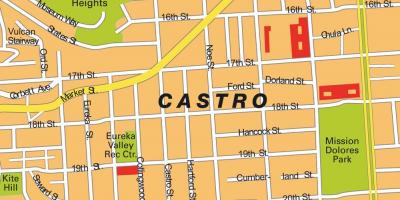 Karta četvrt Castro u San Francisco