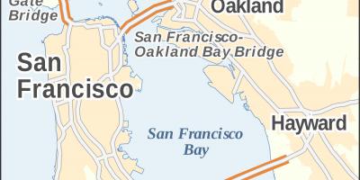 Karta San Francisco most Golden gate