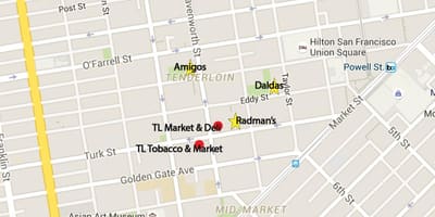Karta četvrti otkos San Francisco