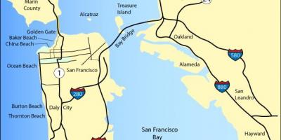 Karta San Francisco plaže