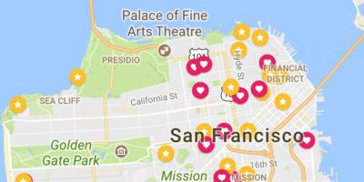 Karta San Francisco financijska četvrt