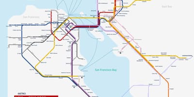 Karta podzemne željeznice San Francisco 
