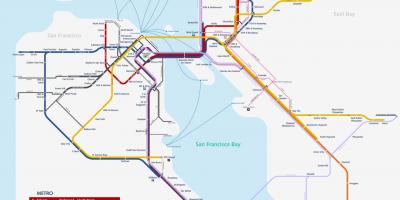 Karta podzemne željeznice San Francisco 