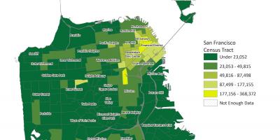 Karta gustoće stanovništva u San Franciscu 