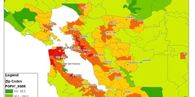 Karta stanovništva u San Franciscu 