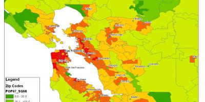 Karta stanovništva u San Franciscu 