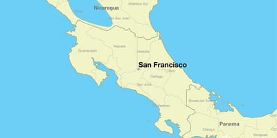 Karta za San Francisco na svijet