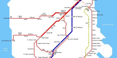 San Francisco karta podzemne željeznice