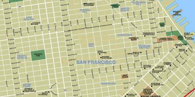Karta atrakcija u San Franciscu