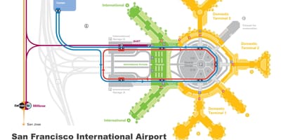 San Francisco airport najam auto karta 