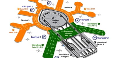 SFD međunarodni dolasci terminal karti 