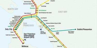 San Francisco airport Bart karti