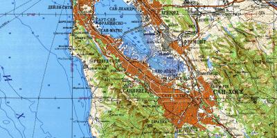 Na području zaljeva San Francisco topografskih karti
